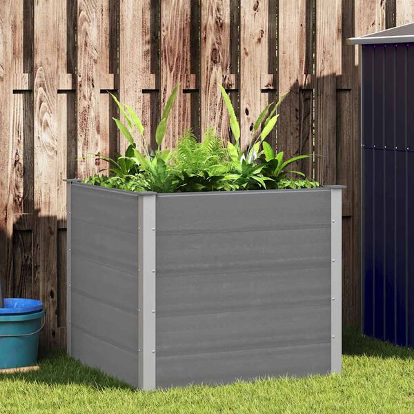 vidaXL Garten-Hochbeet WPC 100x100x91 cm Grau