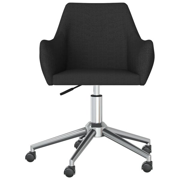 vidaXL Esszimmerst&uuml;hle 2 Stk. Drehbar Schwarz Stoff