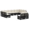 vidaXL Gartensofa-set 12 stk. Schwarz Poly-Rattan
