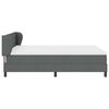 vidaXL Boxspringbett mit Matratze Dunkelgrau 160 x 200 cm Stoff
