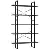 vidaXL B&uuml;cherregal 5 F&auml;cher Grau 100x30x175 cm Holzwerkstoff
