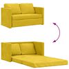 vidaXL Bodensofa mit Schlaffunktion Dunkelgelb 122x204x55 cm Samt