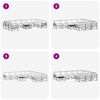 vidaXL Outdoor-Sofagarnitur mit Kissen 11 pcs Natur und Beige
