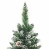 vidaXL K&uuml;nstlicher schlanker Weihnachtsbaum Gr&uuml;n und Wei&szlig; 180 cm