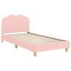 vidaXL Kinderbettgestell mit Kopfteil Rosa 80 x 200 cm Boucl&eacute;