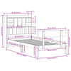 vidaXL Massivholzbett mit Regal ohne Matratze 90x200 cm Kiefer