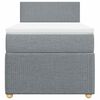 vidaXL Boxspringbett mit Matratze Hellgrau 90x200 cm Stoff