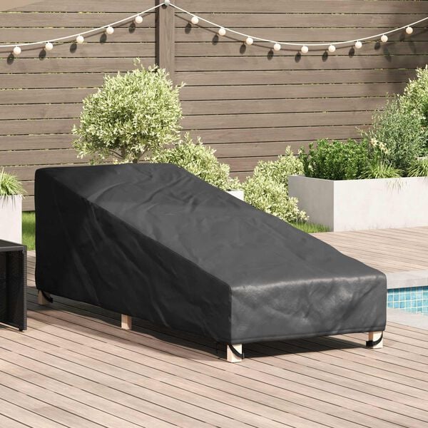 vidaXL Abdeckung f&uuml;r M&ouml;bel f&uuml;r den Outdoor Schwarz 195 x 76 x 82 cm