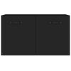 vidaXL Wandschrank Schwarz 60x36,5x35 cm Holzwerkstoff