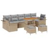 vidaXL Garten-Sofa-Set 10 pcs Beige Poly-Rattan