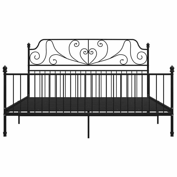 vidaXL Bettgestell Schwarz Metall 200x200 cm