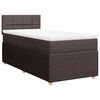 vidaXL Boxspringbett mit Matratze Dunkelbraun 90x190 cm Stoff