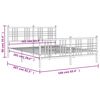 vidaXL Metallbett ohne Matratze mit Fu&szlig;teil Schwarz 160x200 cm