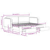 vidaXL Tagesbett Ausziehbar mit Schubladen Creme 90x200 cm Stoff