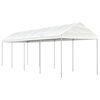 vidaXL Pavillon mit Dach Wei&szlig; 8,92x2,28x2,69 m Polyethylen