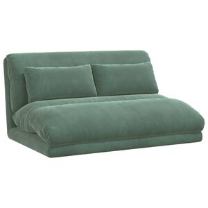 vidaXL Bodenstuhl Meergr&uuml;n 110 x 82 x 55 cm Samt
