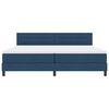 vidaXL Boxspringbett mit Kopfteil Blau 200 x 200 cm Stoff