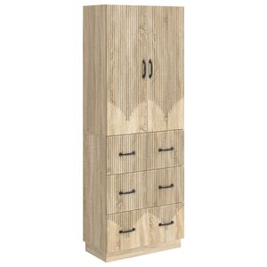 vidaXL Schrankset 2 stk. 66 x 34,5 x 87 cm Holzwerkstoff Sonoma-Eiche