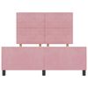 vidaXL Boxspringbett mit Kopfteil Rosa 140 x 200 cm Samt