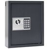vidaXL Digitaler Safe mit Schloss Dunkelgrau 30 x 10 x 36,5 cm Stahl