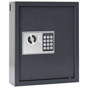 vidaXL Digitaler Safe mit Schloss Dunkelgrau 30 x 10 x 36,5 cm Stahl