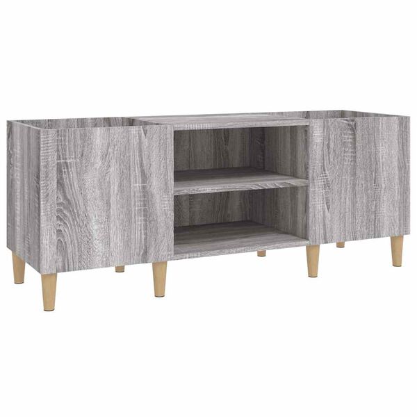 vidaXL Plattenschrank Grau Sonoma 121x38x48 cm Holzwerkstoff