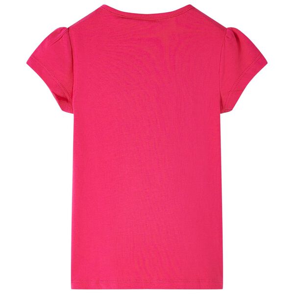 Kinder-T-Shirt Knallrosa 128
