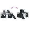 vidaXL Kinder-Etagenbett Schwarz 99,5 x 200 cm Metall