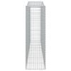 vidaXL Gabionen mit Hochbogen 5 Stk. 400x50x160/180cm Verzinktes Eisen