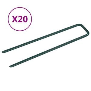 vidaXL N&auml;gel f&uuml;r Kunstrasen 20 Stk. U-Form Eisen