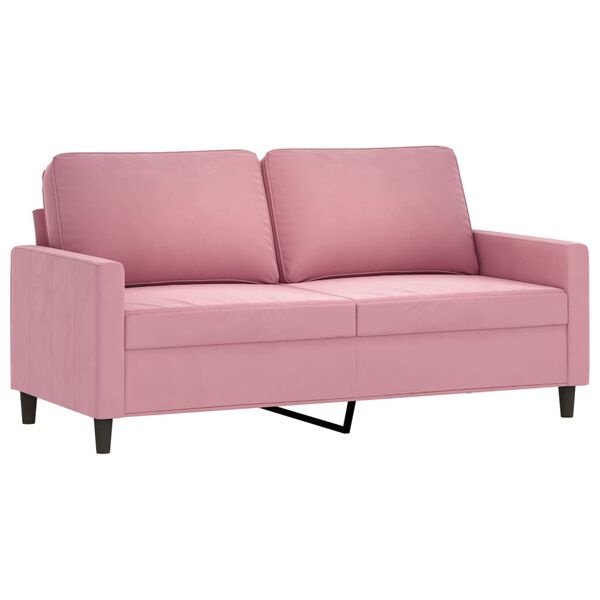 vidaXL 2-Sitzer-Sofa Rosa 140 cm Samt