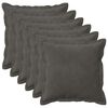 vidaXL Kissenbezug 6 pcs HOUTEN Dunkelgrau 30 x 30 cm Samt