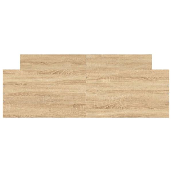 vidaXL Bettgestell mit Kopf- und Fu&szlig;teil Sonoma-Eiche 140x190 cm