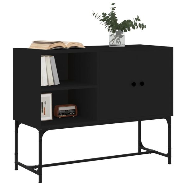 vidaXL Sideboard Schwarz 100x40x79,5 cm Holzwerkstoff