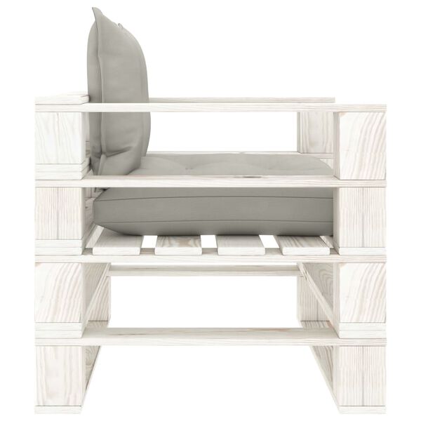 vidaXL 6-tlg. Garten-Lounge-Set Paletten mit Kissen in Taupe Holz