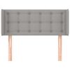 vidaXL Kopfteil mit Ohren Hellgrau 93x16x78/88 cm Stoff