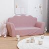 vidaXL Kindersofa 2-Sitzer Rosa Weich Pl&uuml;sch