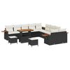 vidaXL Gartensofa-set 13 stk. Schwarz Poly-Rattan