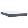 vidaXL Boxspringbett mit Matratze Dunkelgrau 140x220 cm Samt