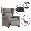 vidaXL Relaxsessel Elektrisch Taupe Stoff