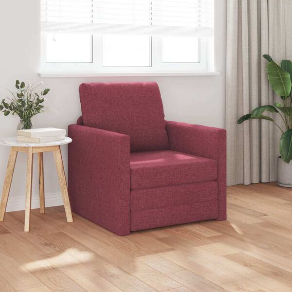 vidaXL Schlafsofa Weinrot 74 x 77 x 81 cm Samt