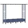 vidaXL Hochbeet mit Rankgitter und Dach Grau 203 x 40 x 127 cm PP