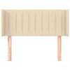 vidaXL Kopfteil mit Ohren Creme 93x16x78/88 cm Stoff