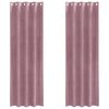 vidaXL Verdunkelungsvorhänge 2 pcs Dunkelrosa 140 x 245 cm Samt