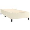 vidaXL Boxspringbett mit Matratze & LED Creme 100x200 cm Kunstleder