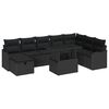 vidaXL Gartensofa-set 9 stk. Schwarz Poly-Rattan