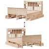 vidaXL Massivholzbett mit Regal ohne Matratze 140x200 cm Kiefernholz