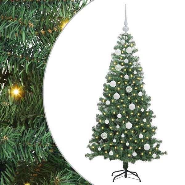 vidaXL Weihnachtsbaum mit 150 LEDs mit St&auml;nder Gr&uuml;n 120 cm PVC