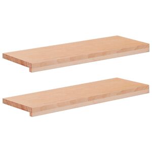 vidaXL Treppenstufen 2 stk. 70 x 25 x 2 cm Natur Massivholz Buche