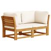 vidaXL Gartensofa mit Kissen 2-Sitzer Massivholz Akazie
